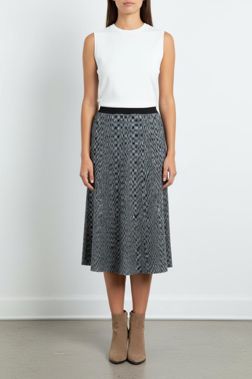 Jupe Évasée Grise - Taille S/36 de la marque Sandro | PARAD39879 - Vendu par Paradigme - Image 1