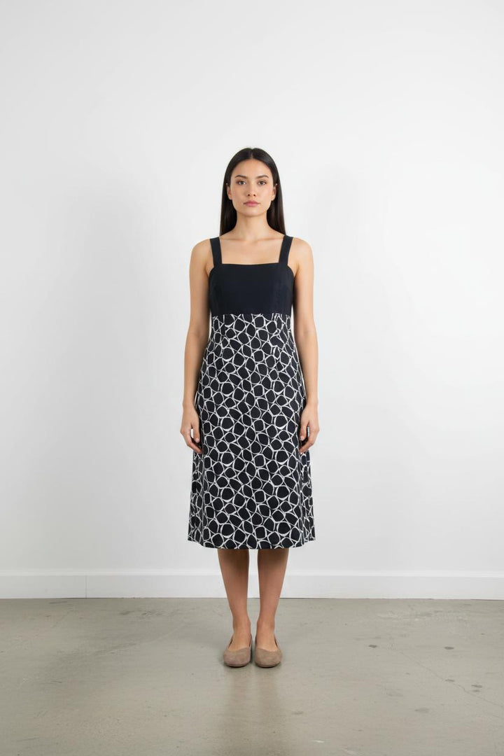 Robe Midi Noire et Blanche - Taille S/36