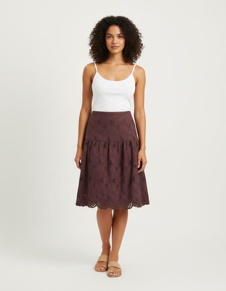 Jupe Courte Marron - Taille S/36