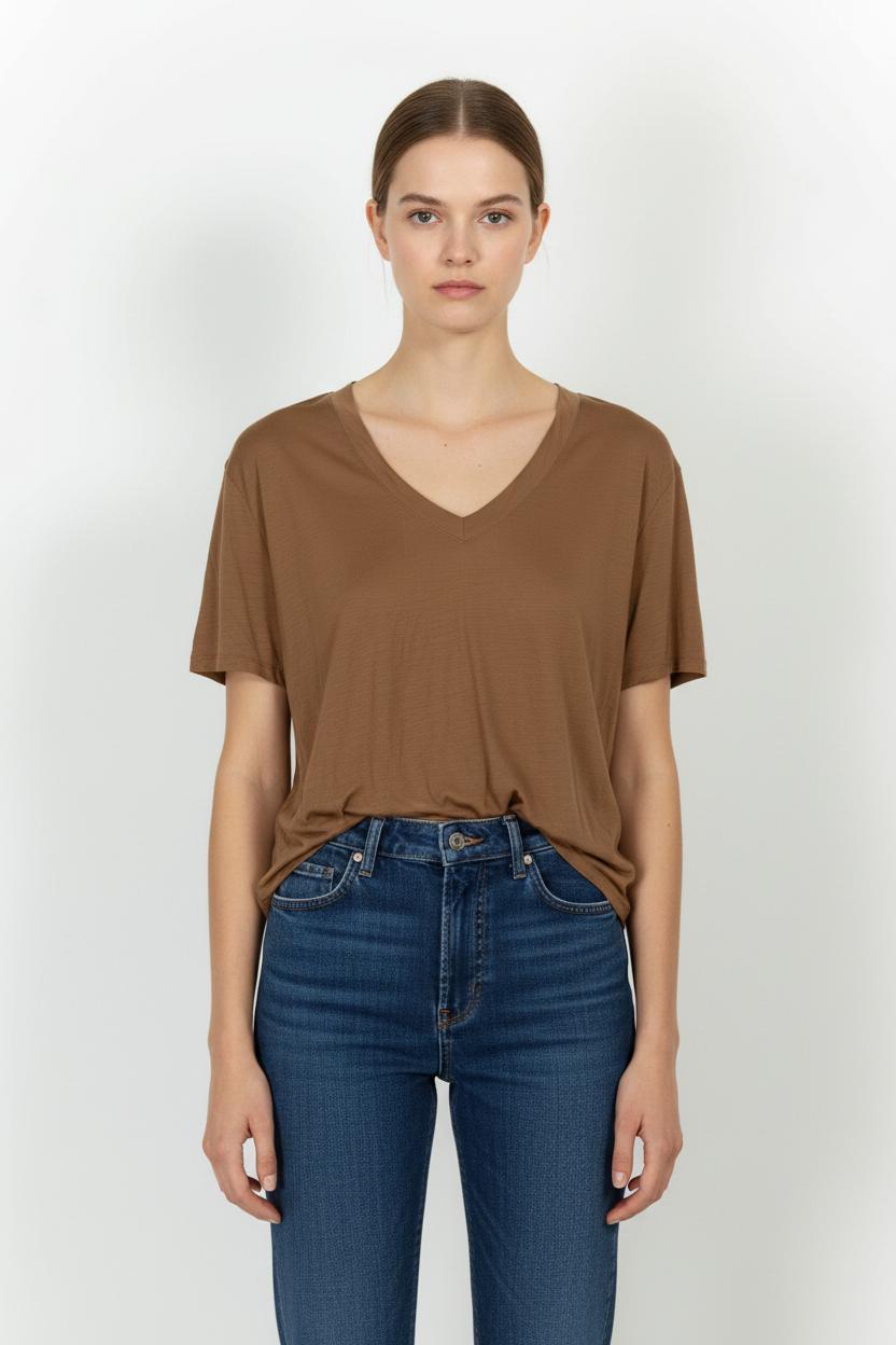 T-shirt marron - Taille M/38 de la marque IRO | PARAD40001 - Vendu par Paradigme - Image 1