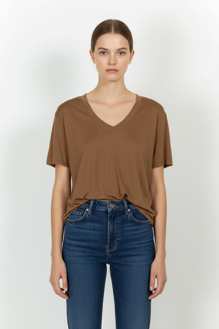 T-shirt marron - Taille M/38 de la marque IRO | PARAD40001 - Vendu par Paradigme - Image 1