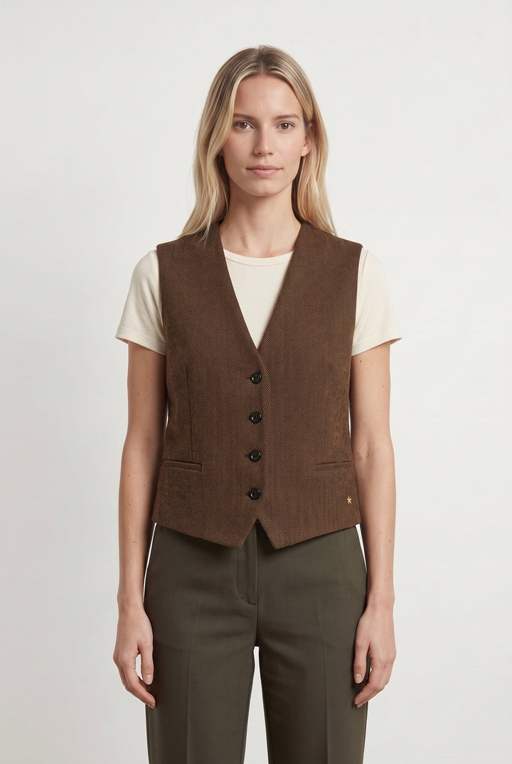 Veste marron - Taille S/36 de la marque Des petits hauts | PARAD40007 - Vendu par Paradigme - Image 1