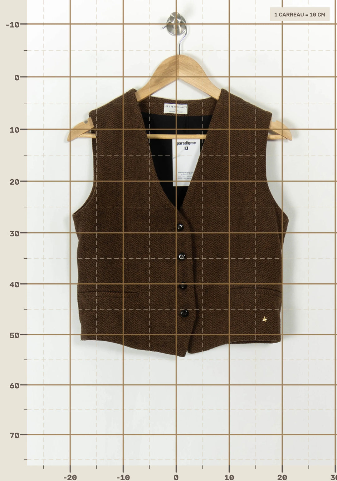 Veste marron - Taille S/36 de la marque Des petits hauts | PARAD40007 - Vendu par Paradigme - Image 4