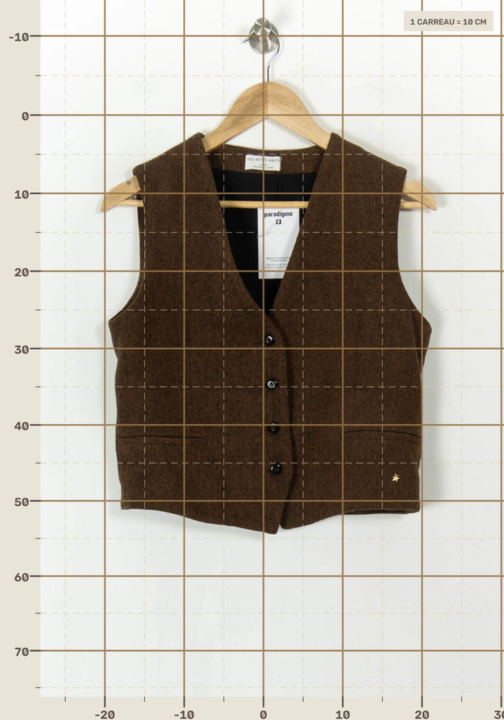 Veste marron - Taille S/36 de la marque Des petits hauts | PARAD40007 - Vendu par Paradigme - Image 4