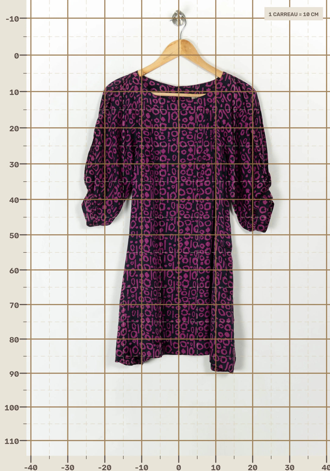 Robe violette/noire - Taille XS/34 de la marque IRO | PARAD40014 - Vendu par Paradigme - Image 4