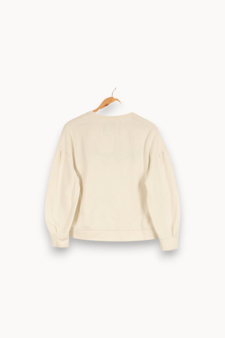 Sweat blanc à inscriptions - Taille XS/34 de la marque Bérénice | PARAD40021 - Vendu par Paradigme - Image 3