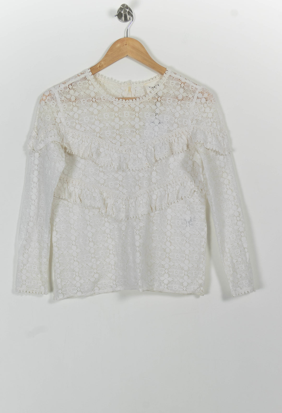 Blouse Dentelle Blanche - Taille S/36 de la marque Sézane | PARAD40040 - Vendu par Paradigme - Image 4