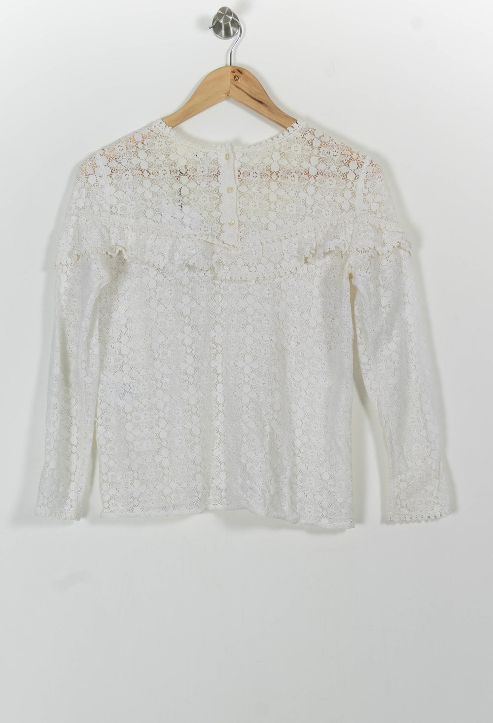 Blouse Dentelle Blanche - Taille S/36 de la marque Sézane | PARAD40040 - Vendu par Paradigme - Image 2