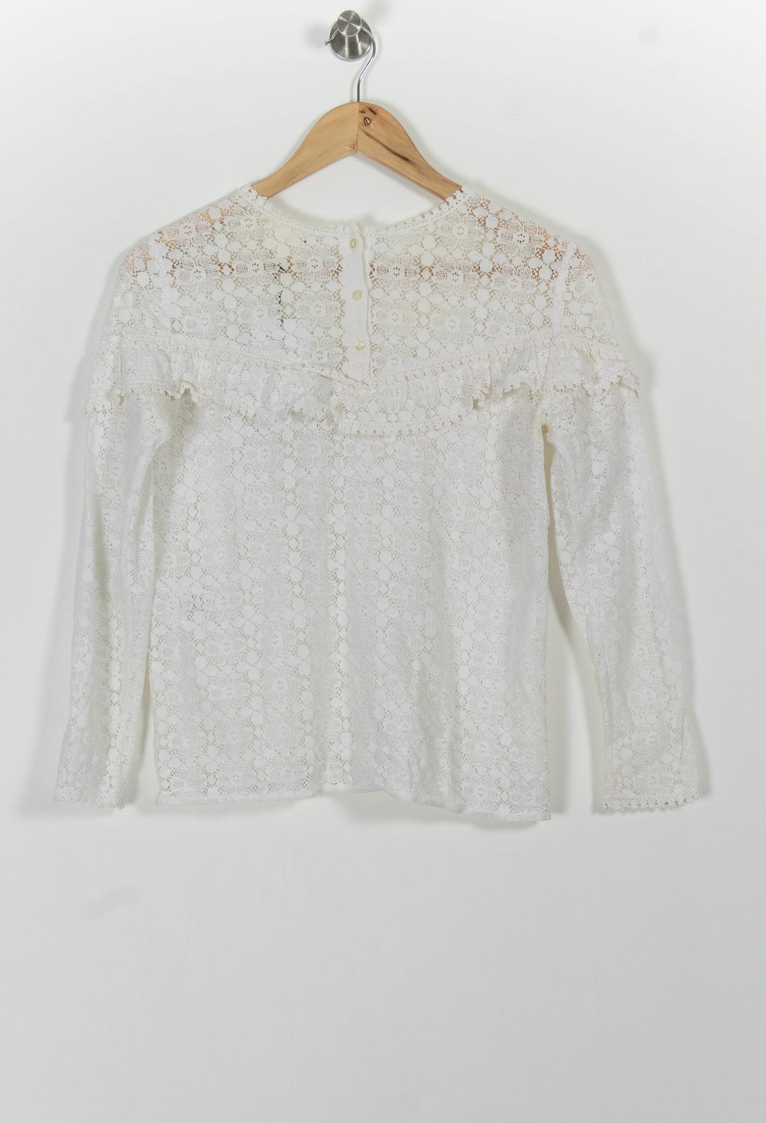 Blouse Dentelle Blanche - Taille S/36 de la marque Sézane | PARAD40040 - Vendu par Paradigme - Image 2