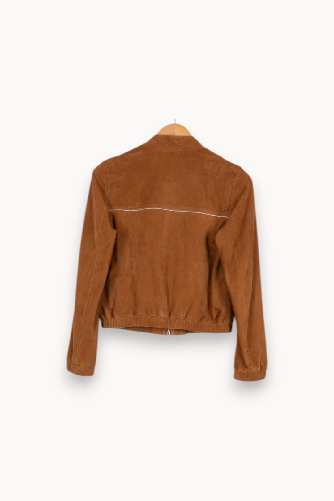 Veste en cuir marron - Taille XS/34 de la marque I.Code | PARAD40047 - Vendu par Paradigme - Image 3