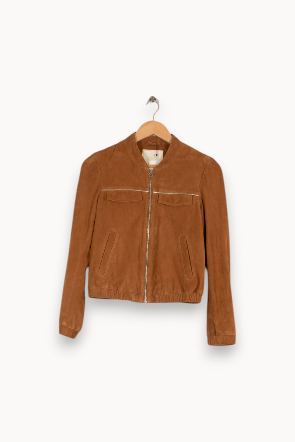 Veste en cuir marron - Taille XS/34 de la marque I.Code | PARAD40047 - Vendu par Paradigme - Image 1