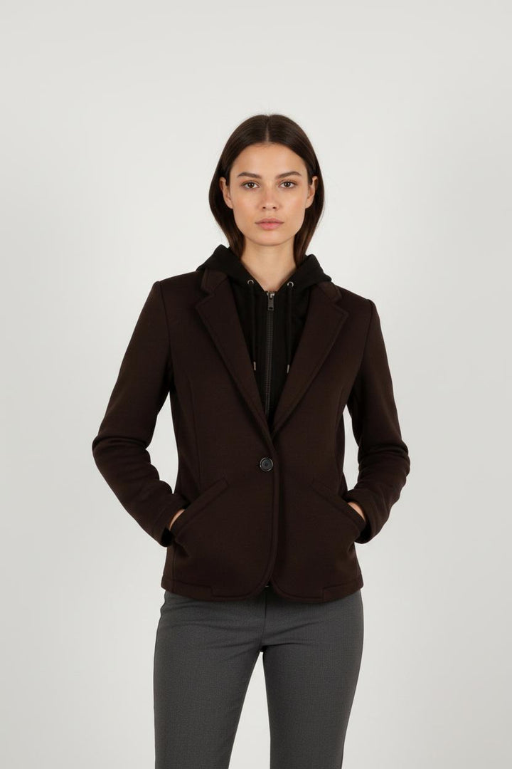 Veste noire à capuche - Taille XS/34