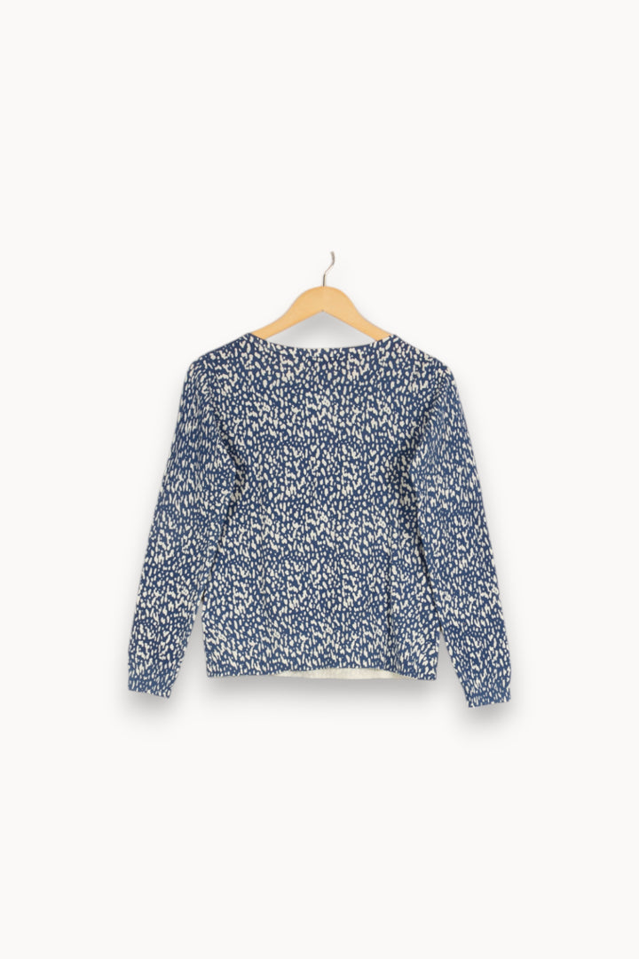 Pull bleu et blanc - Taille S/36 de la marque Caroll | PARAD40063 - Vendu par Paradigme - Image 3