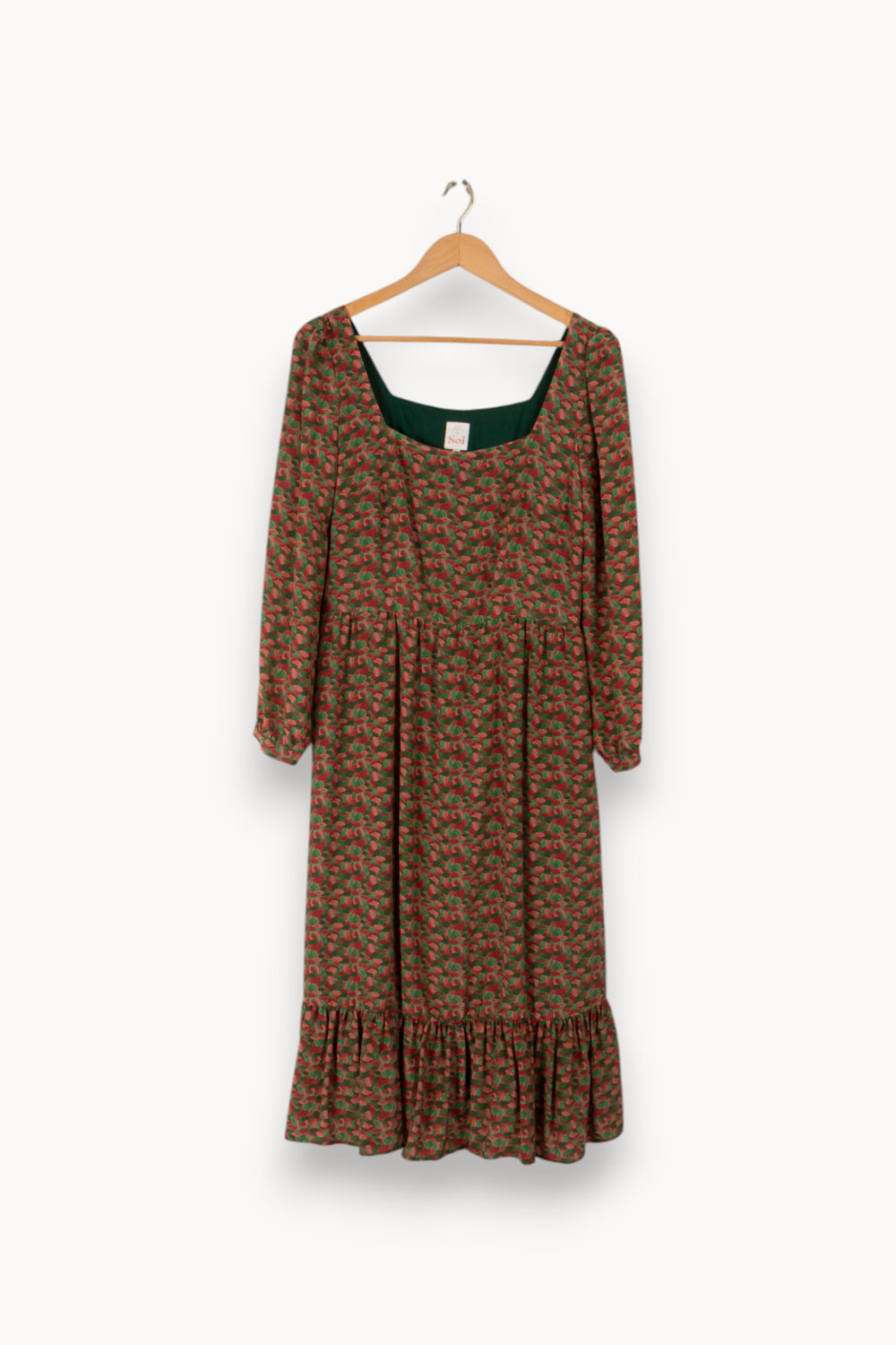 Robe longue verte à motifs - Taille M/38 de la marque Soi Paris | PARAD40069 - Vendu par Paradigme - Image 1