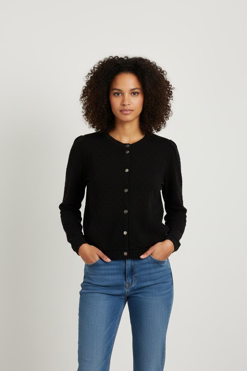Veste noire à pois - Taille XS/34