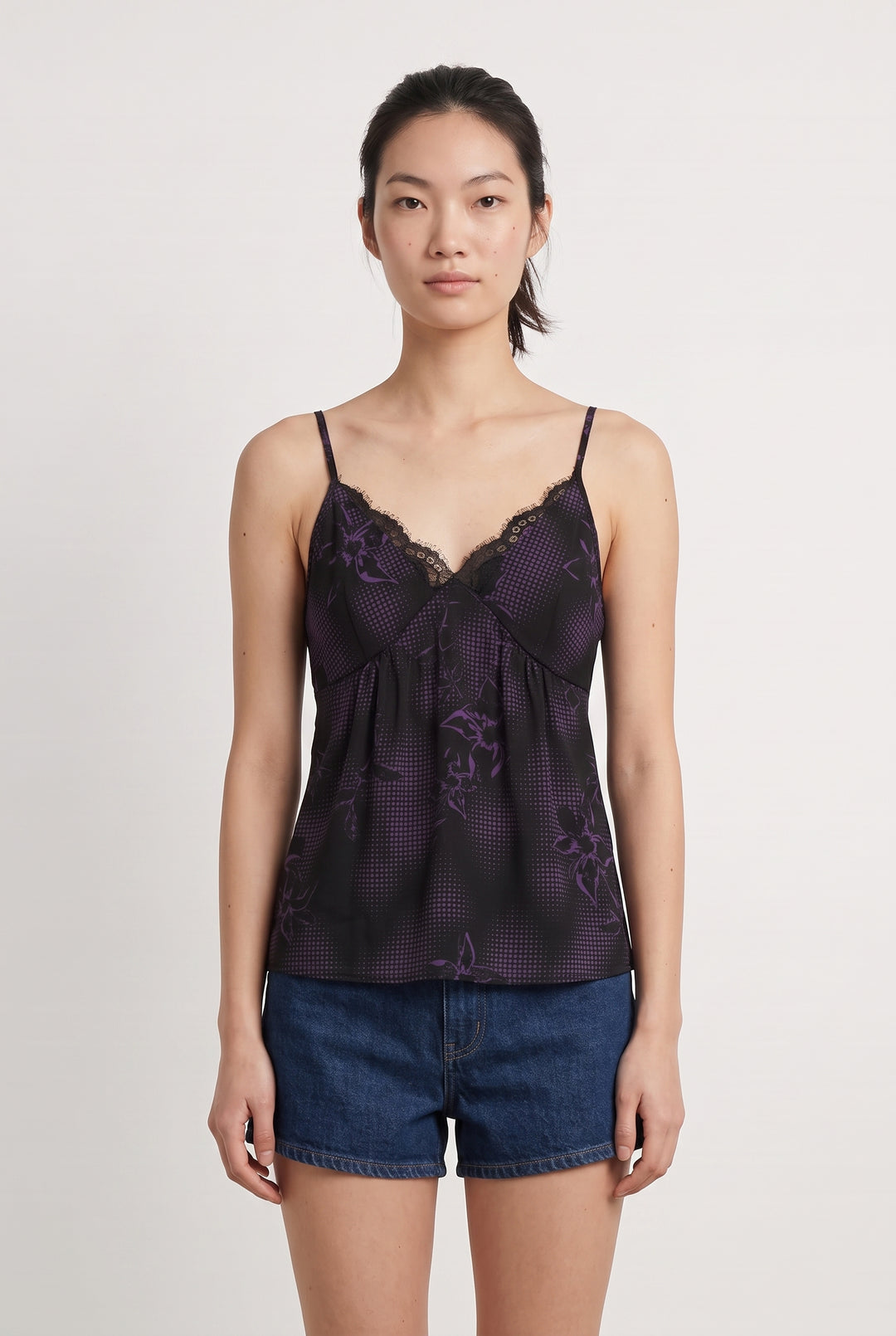 Top noir et violet - Taille XS/34 de la marque IKKS | PARAD40107 - Vendu par Paradigme - Image 1