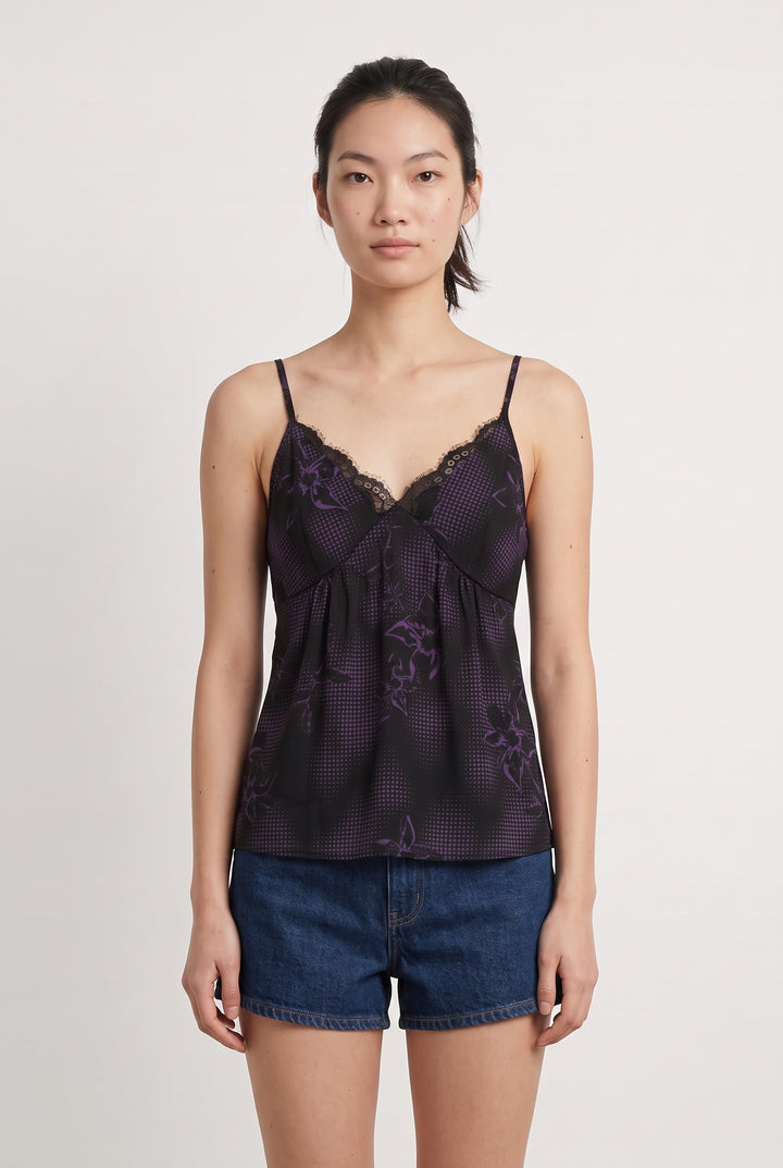 Top noir et violet - Taille XS/34 de la marque IKKS | PARAD40107 - Vendu par Paradigme - Image 1