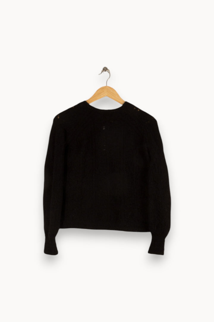 Cardigan en maille noir - Taille XXS/32 de la marque Sézane | PARAD40108 - Vendu par Paradigme - Image 3