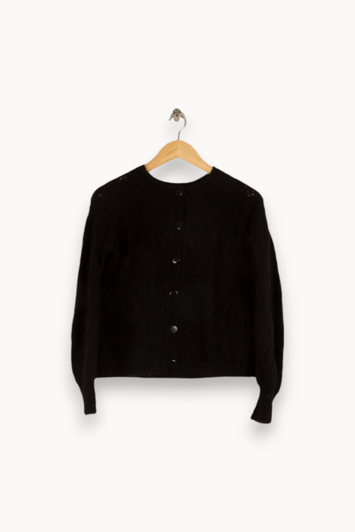 Cardigan en maille noir - Taille XXS/32 de la marque Sézane | PARAD40108 - Vendu par Paradigme - Image 1