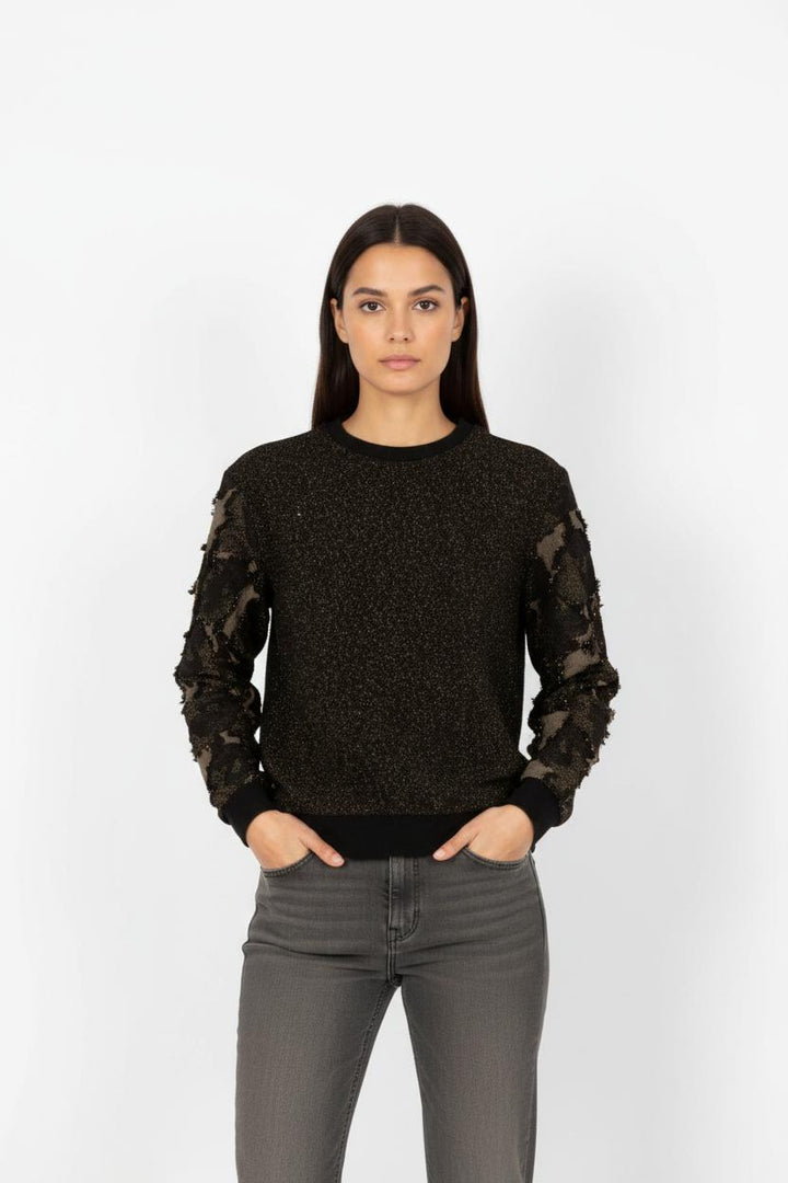 Pull noir/doré - Taille S/36