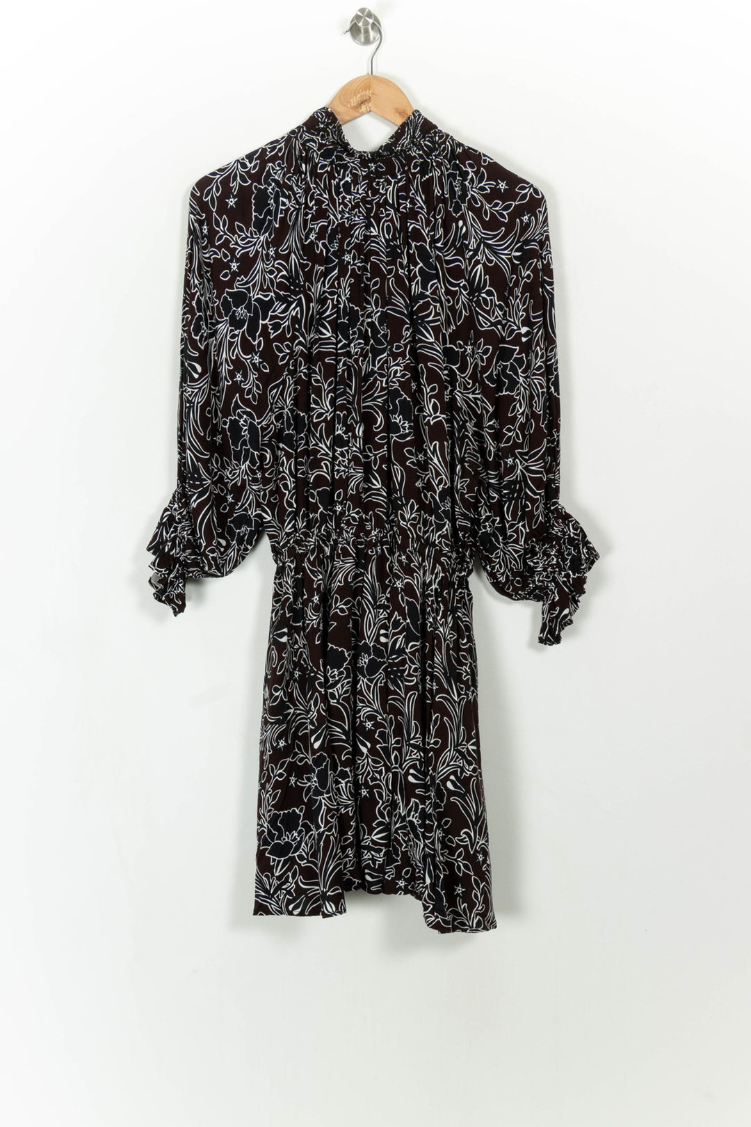 Robe marron et noire - Taille M/38 de la marque ZAPA | PARAD40151 - Vendu par Paradigme - Image 4
