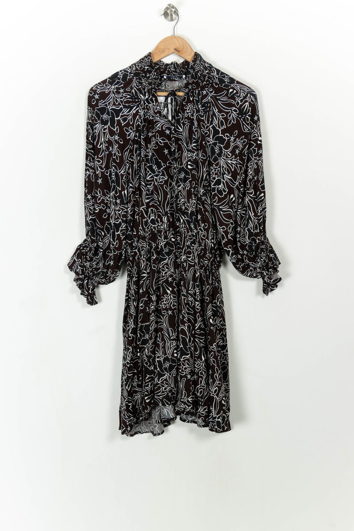 Robe marron et noire - Taille M/38 de la marque ZAPA | PARAD40151 - Vendu par Paradigme - Image 2