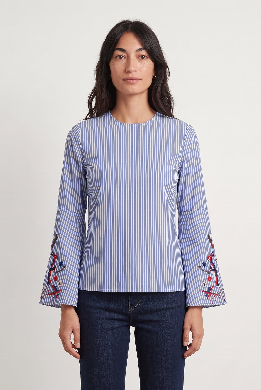 Blouse bleue rayée - Taille M/38 de la marque Essentiel Antwerp | PARAD40185 - Vendu par Paradigme - Image 1