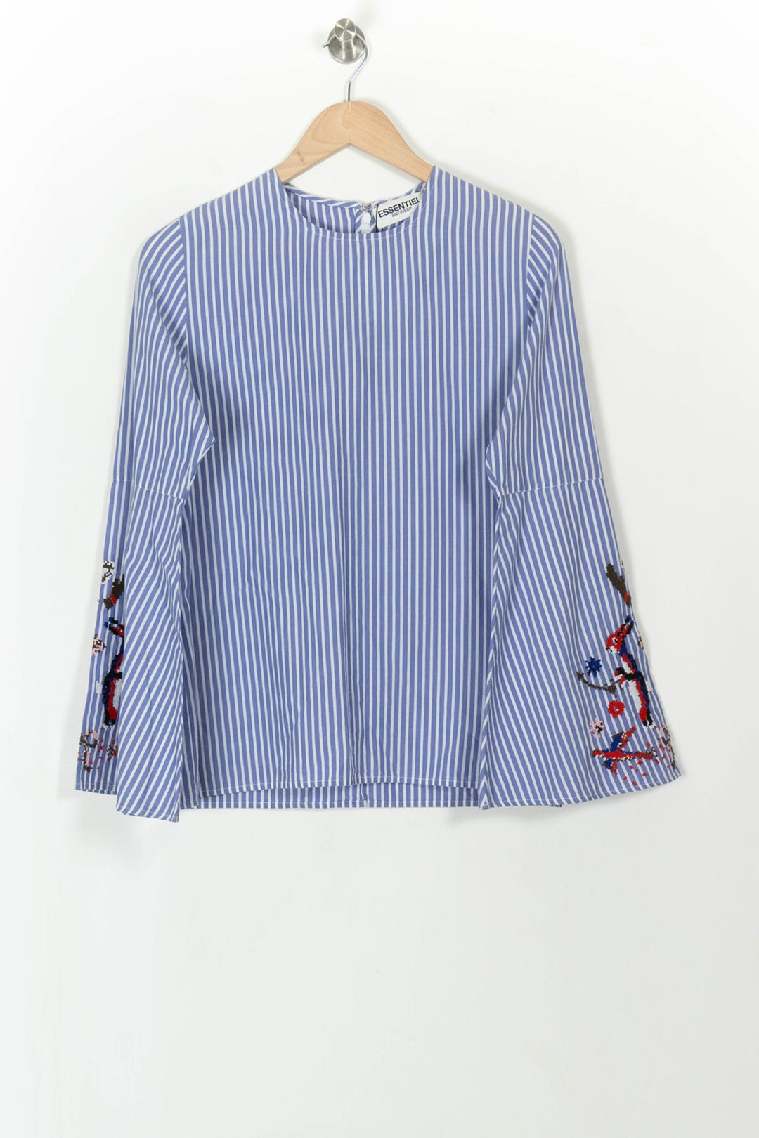 Blouse bleue rayée - Taille M/38 de la marque Essentiel Antwerp | PARAD40185 - Vendu par Paradigme - Image 2