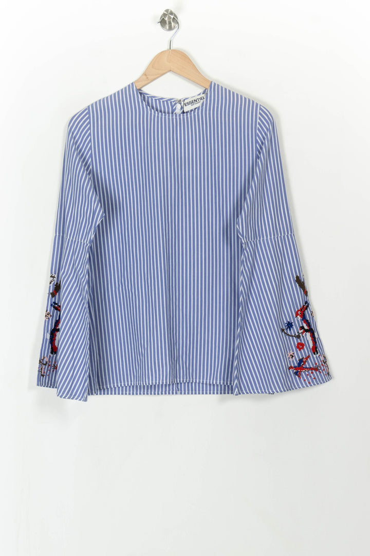 Blouse bleue rayée - Taille M/38 de la marque Essentiel Antwerp | PARAD40185 - Vendu par Paradigme - Image 2