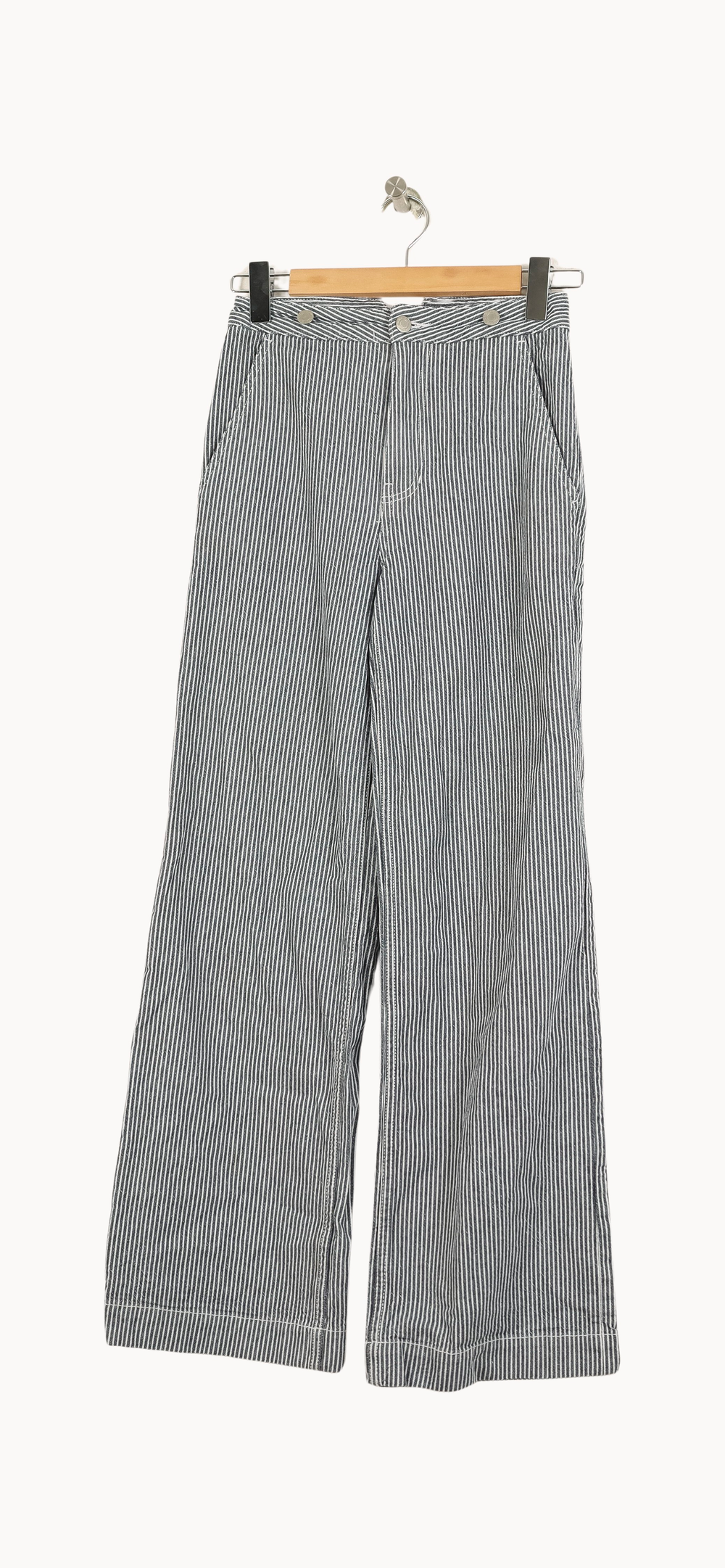 Pantalon bleu rayé - Taille XS/34 de la marque Comptoir des Cotonniers | PARAD40191 - Vendu par Paradigme - Image 2