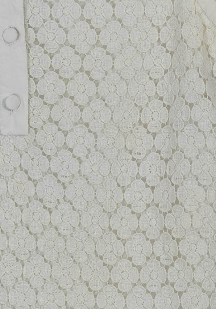 Robe blanche en broderie - Taille M/38 de la marque Tara Jarmon | PARAD40202 - Vendu par Paradigme - Image 3