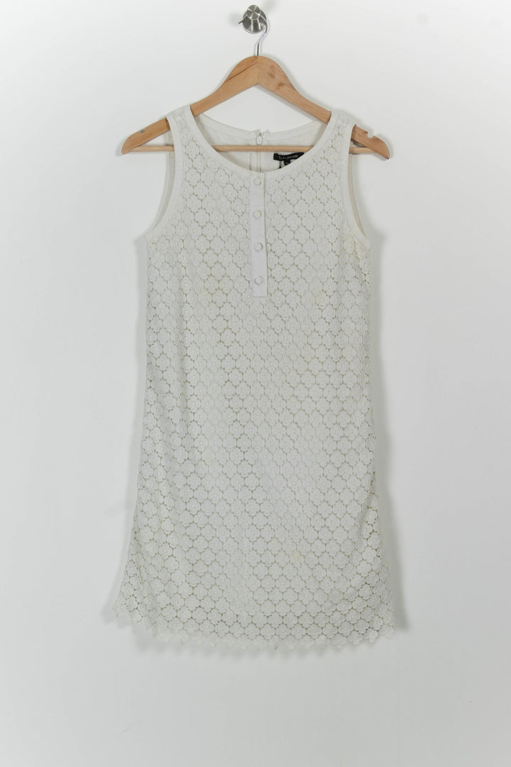 Robe blanche en broderie - Taille M/38 de la marque Tara Jarmon | PARAD40202 - Vendu par Paradigme - Image 2