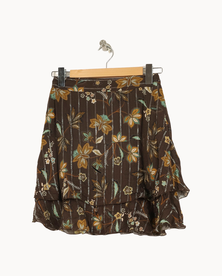Jupe marron à motifs - Taille XS/34 de la marque Imprevu | PARAD40209 - Vendu par Paradigme - Image 2
