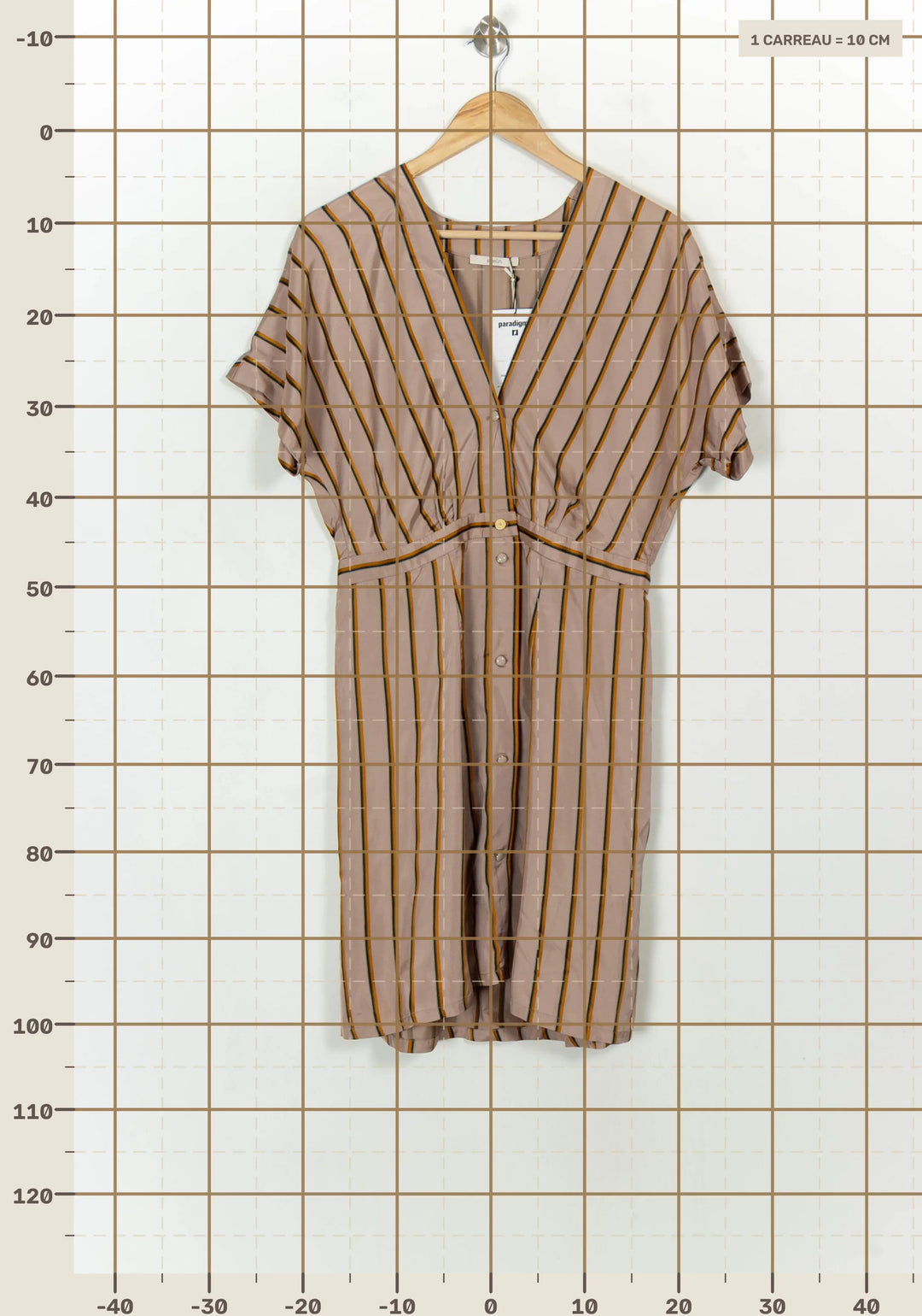 Robe rose rayée - Taille L/40 de la marque Sessùn | PARAD40213 - Vendu par Paradigme - Image 4