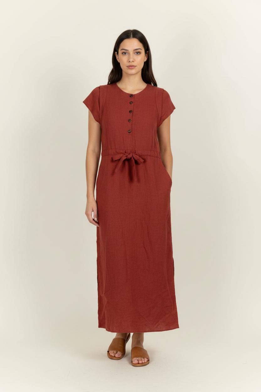 Robe longue orange/rouille - Taille S/36 de la marque Des petits hauts | PARAD40239 - Vendu par Paradigme - Image 1