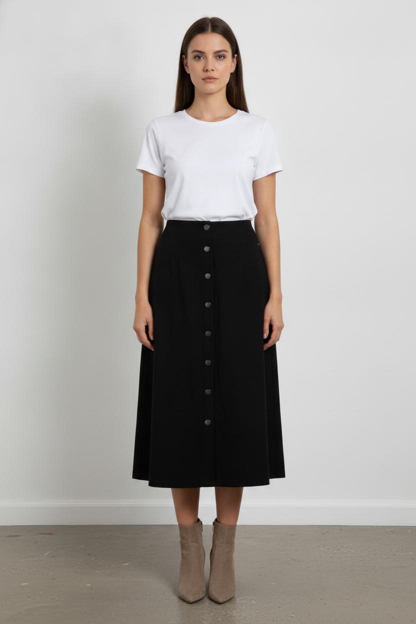 Jupe longue noire - Taille M/38 de la marque IKKS | PARAD40244 - Vendu par Paradigme - Image 1