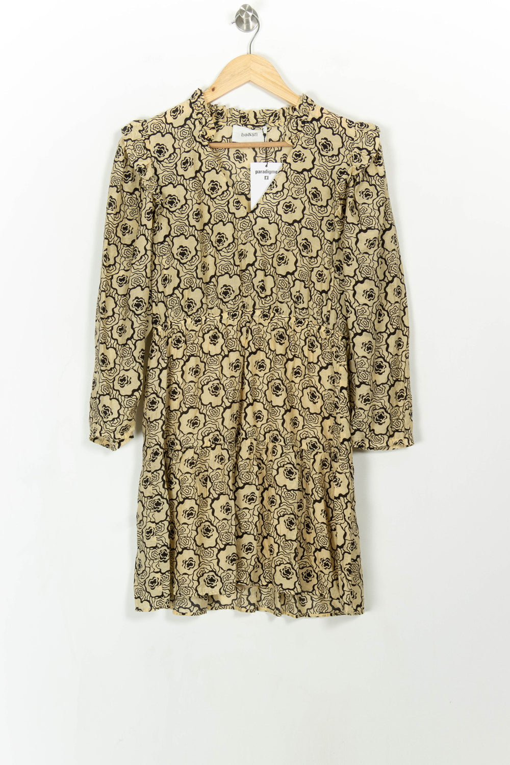 Robe beige à motifs - Taille M/38 de la marque ba&sh | PARAD40262 - Vendu par Paradigme - Image 2