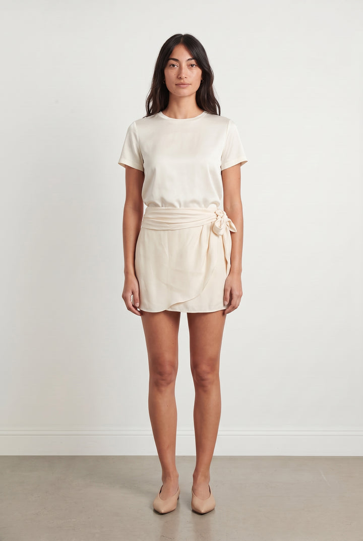 Jupe beige satinée - Taille M/38 de la marque IRO | PARAD40263 - Vendu par Paradigme - Image 1