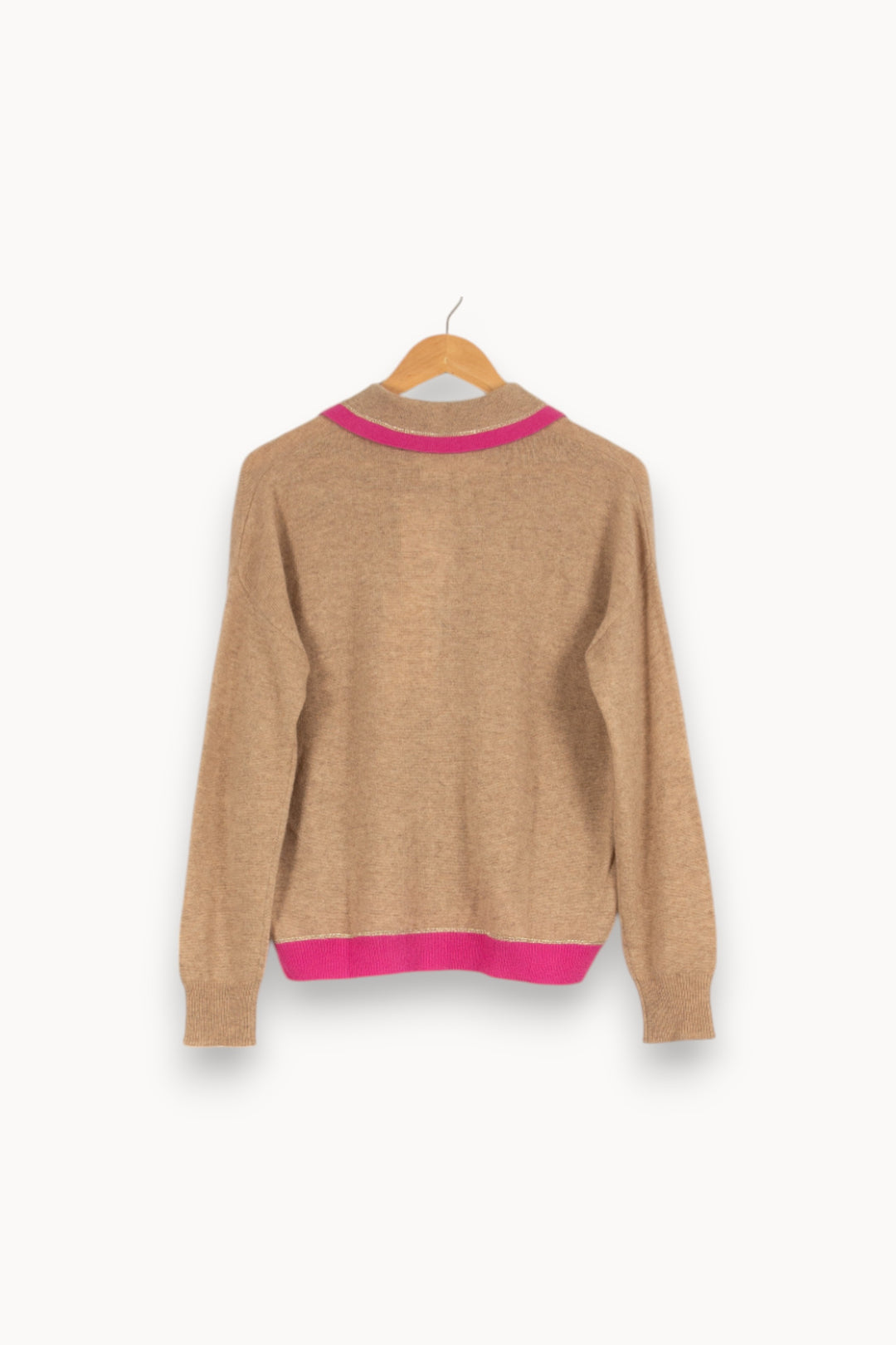 Gilet beige et violet - Taille S/36 de la marque Absolut Cashmere | PARAD40265 - Vendu par Paradigme - Image 3
