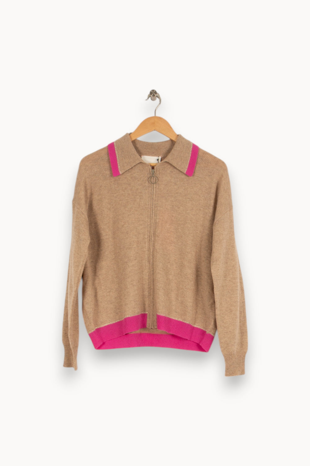 Gilet beige et violet - Taille S/36 de la marque Absolut Cashmere | PARAD40265 - Vendu par Paradigme - Image 1