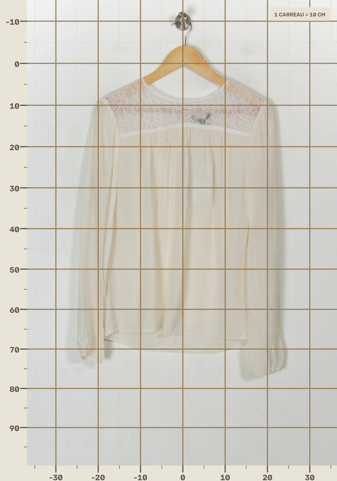 Blouse blanche en dentelle - Taille L/40 de la marque Maje | PARAD40311 - Vendu par Paradigme - Image 4
