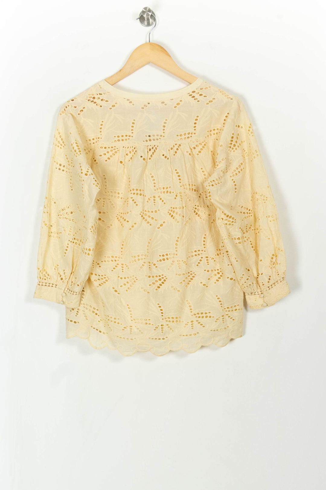 Blouse en broderie beige - Taille M/38 de la marque Maison 123 | PARAD40339 - Vendu par Paradigme - Image 4