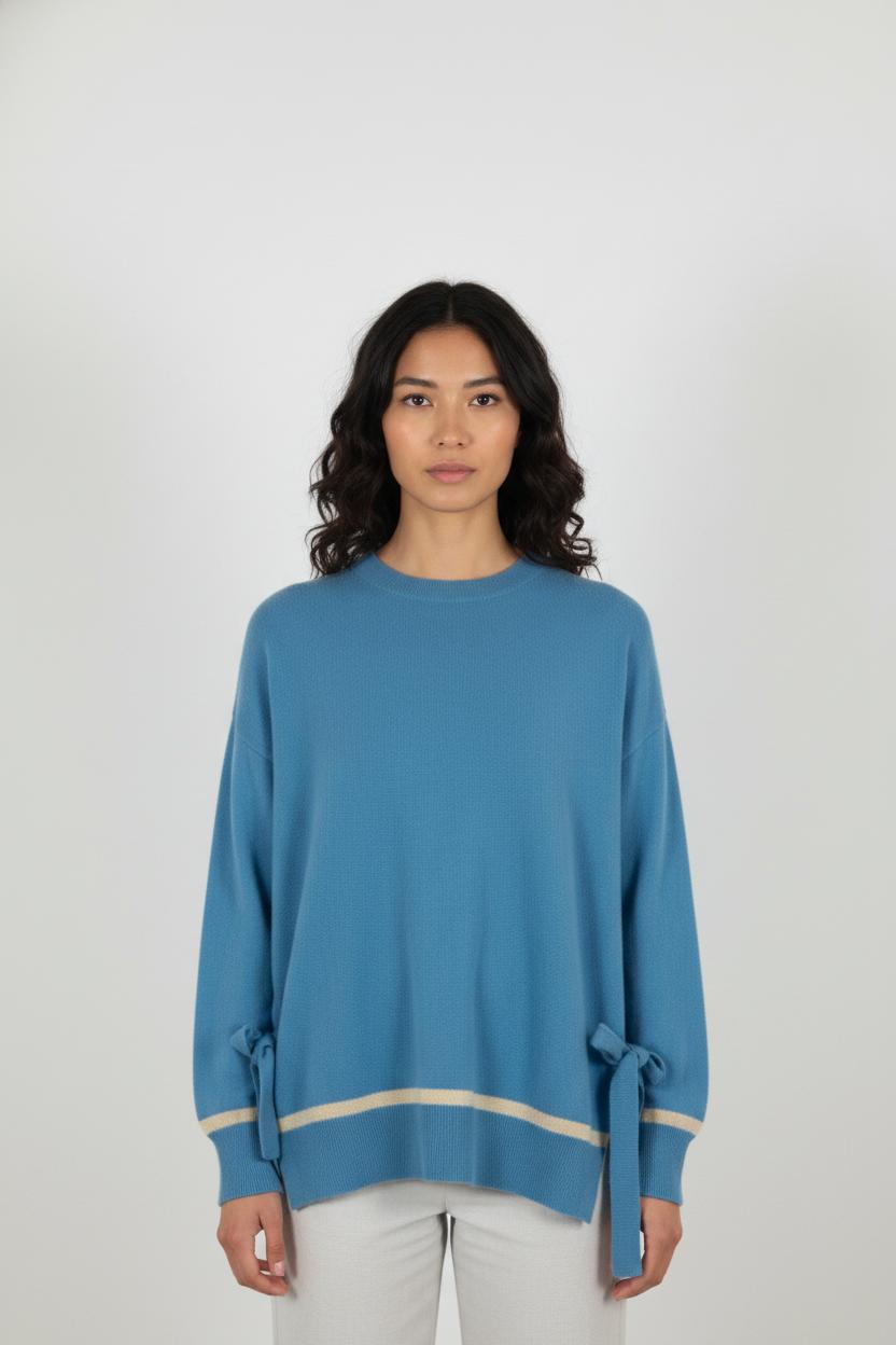 Pull en cachemire bleu - Taille S/36