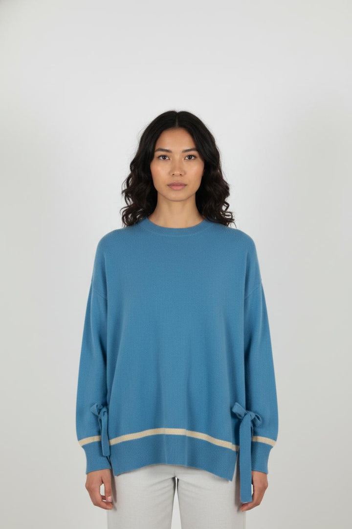 Pull en cachemire bleu - Taille S/36