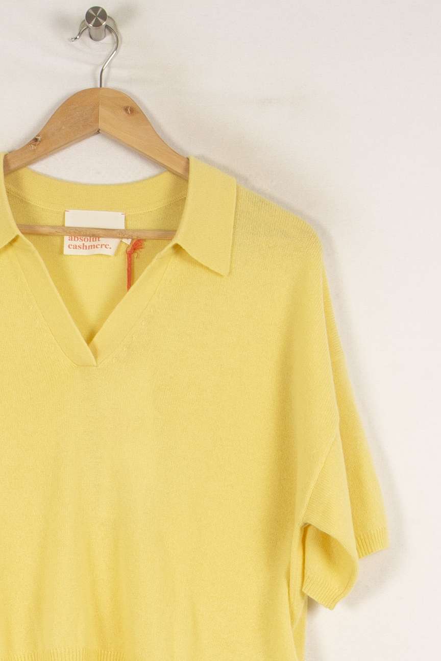 T-shirt Cachemire Jaune - Taille S/36 de la marque Absolut Cashmere | PARAD40382 - Vendu par Paradigme - Image 2