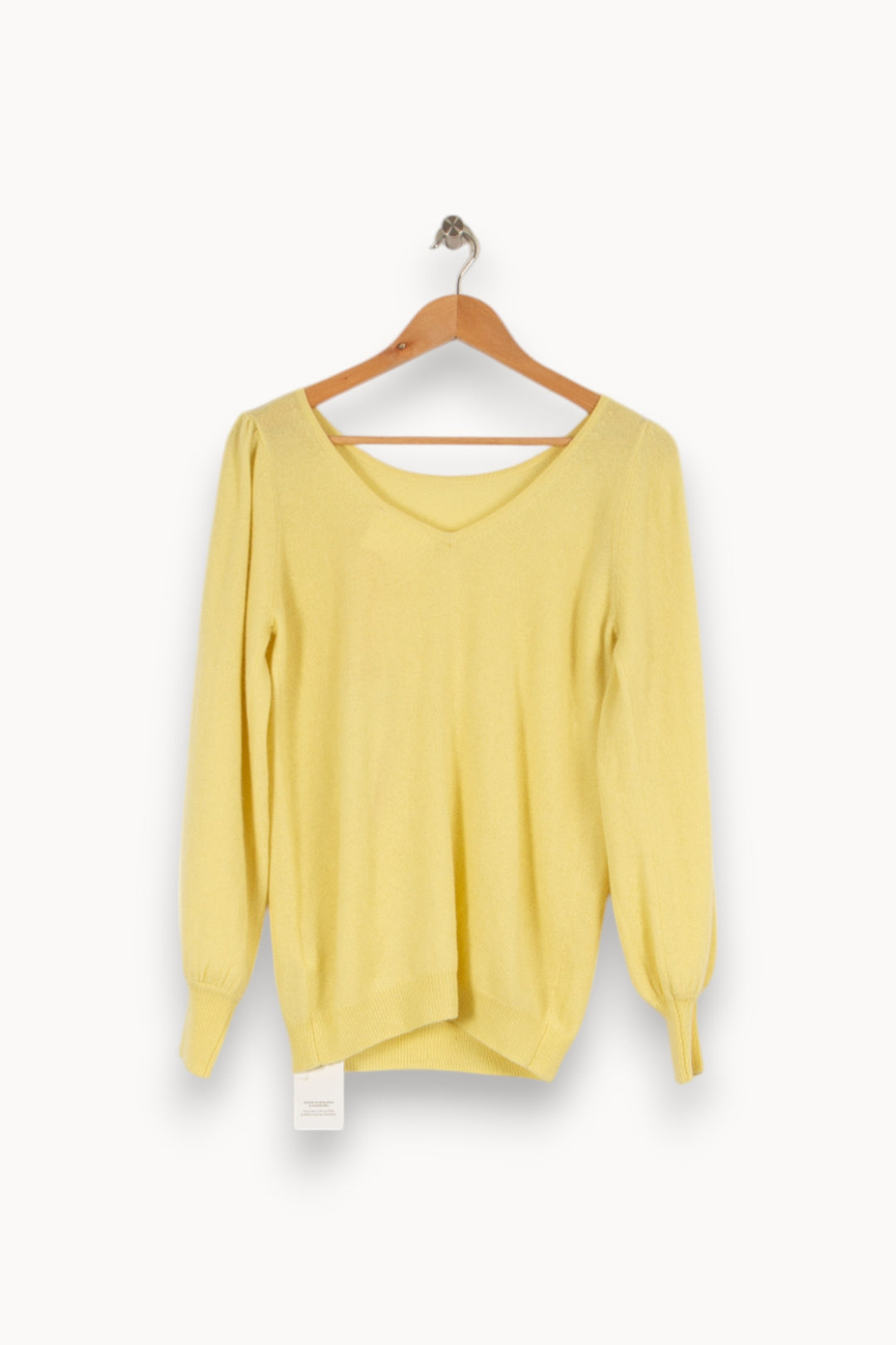 Pull en cachemire jaune - Taille S/36 de la marque Absolut Cashmere | PARAD40385 - Vendu par Paradigme - Image 3