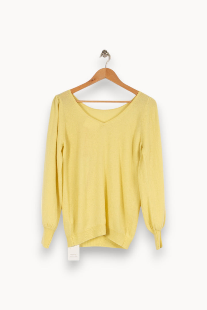 Pull en cachemire jaune - Taille S/36 de la marque Absolut Cashmere | PARAD40385 - Vendu par Paradigme - Image 3
