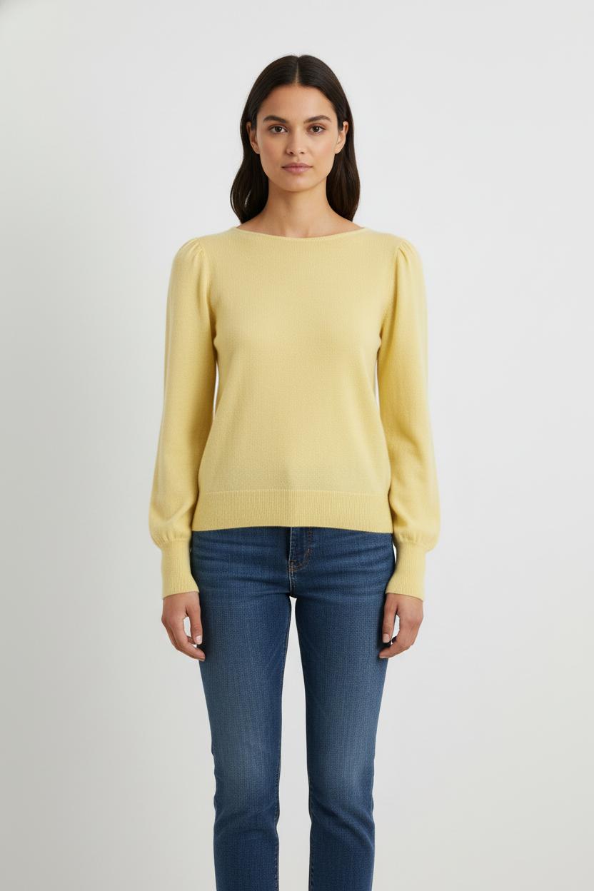 Pull en cachemire jaune - Taille S/36
