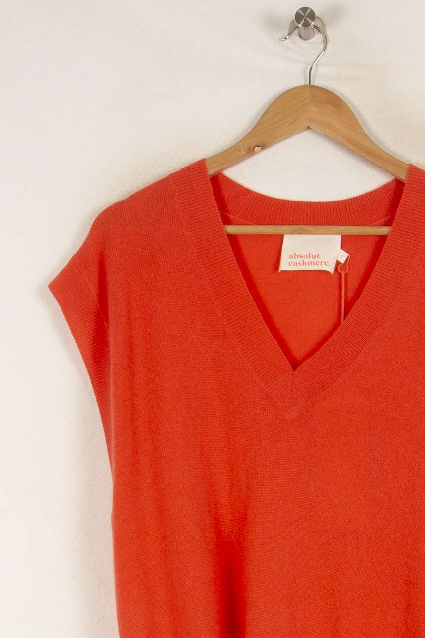 Pull en cachemire rouge - Taille S/36 de la marque Absolut Cashmere | PARAD40391 - Vendu par Paradigme - Image 2