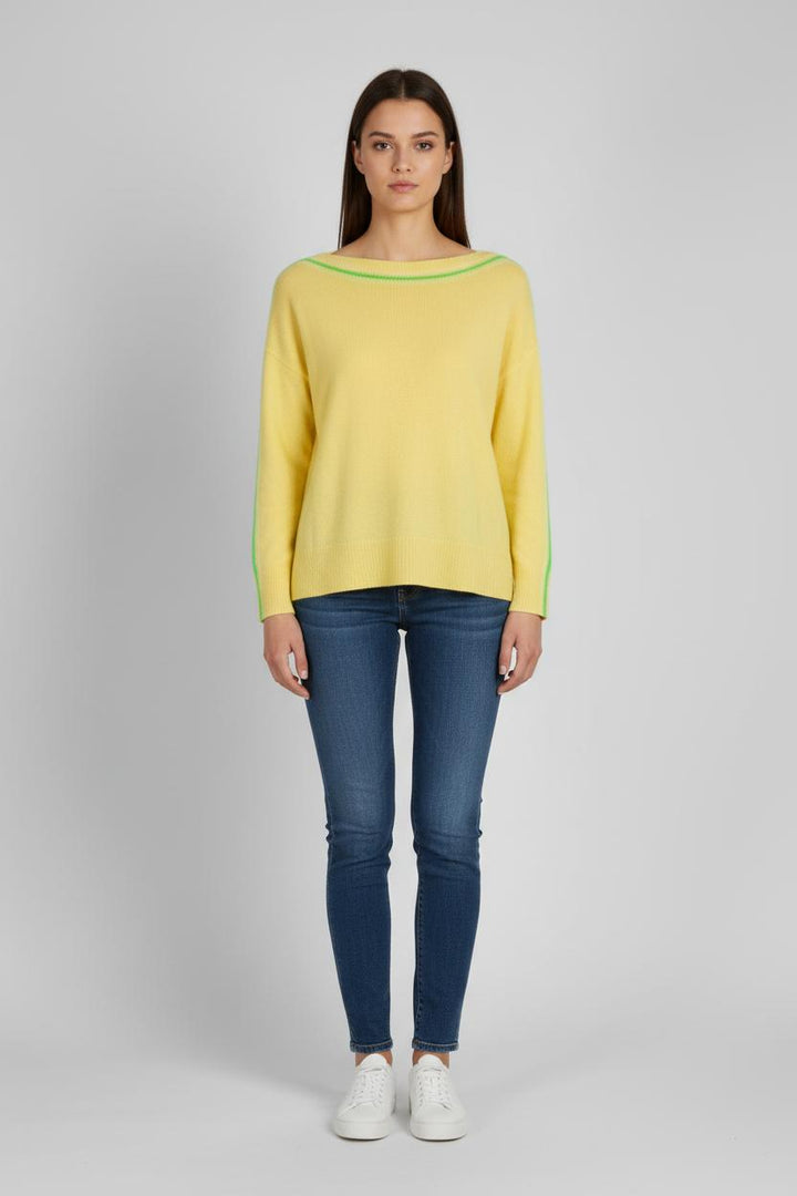 Pull en cachemire jaune - Taille S/36